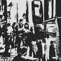 'People at the Bus' in a higher resolution